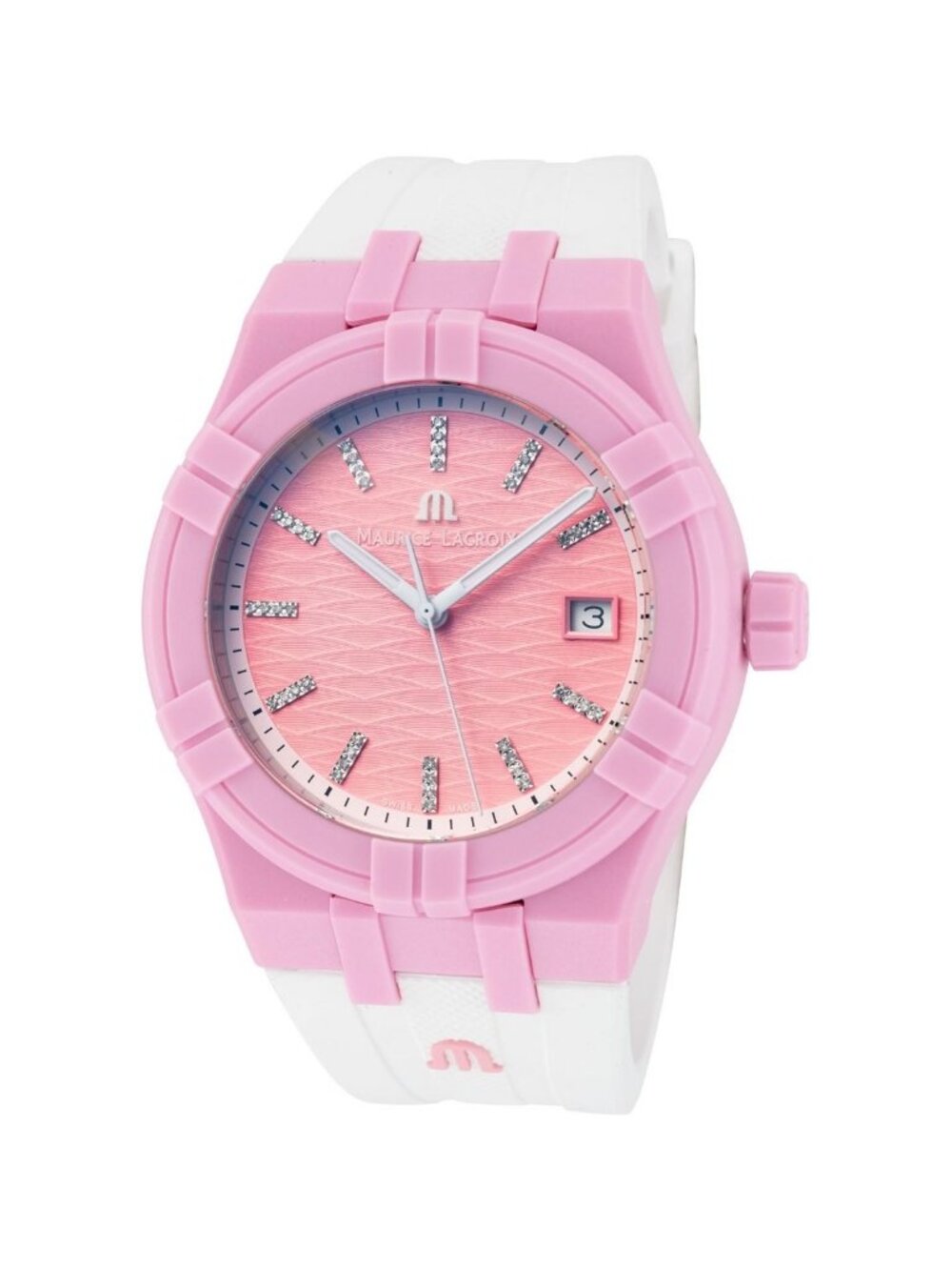 NWT Maurice Lacroix Aikon Tide Quartz Pink Dial Men's Watch